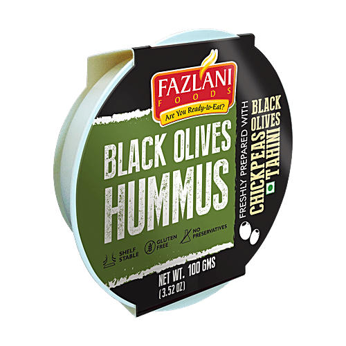 Fazlani Foods Black Olives Hummus, 100 g  No Preservatives & Gluten Free
