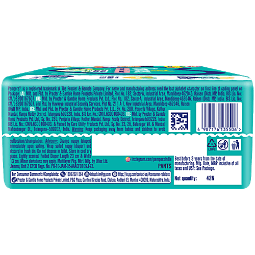 Pampers  New Diapers Pants - XX-Large, 42's Pack  
