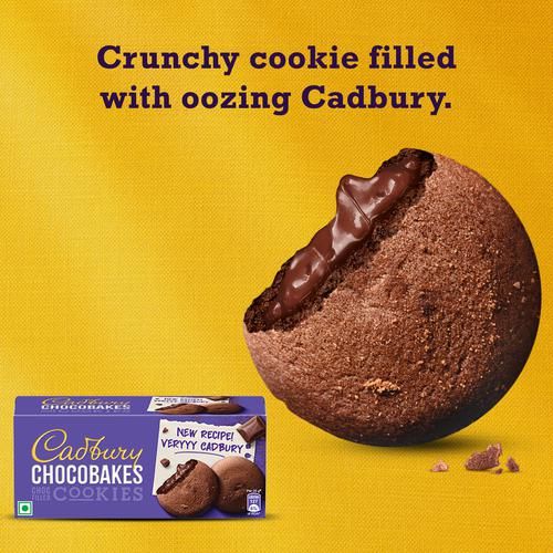 Cadbury Chocobakes ChocFilled Cookies, 150 g (Pack of 12) 