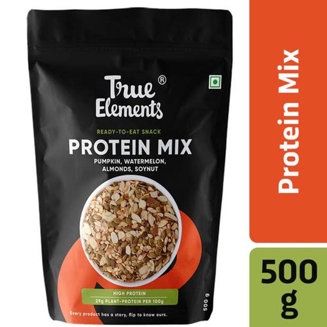 True Elements Protein Mix - High Fibre, Roasted, 500 g 