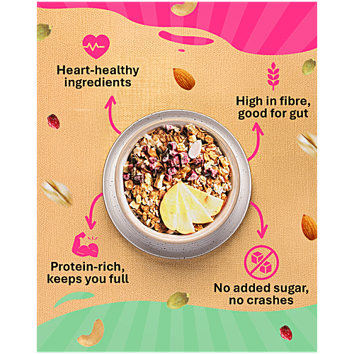 True Elements No Added Sugar Muesli With Real Fruits & Nuts, 1.2 kg  2x More Protein, High Fibre