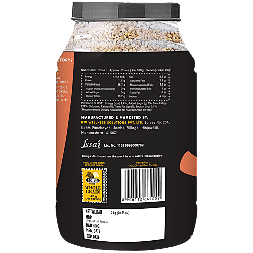 True Elements Gluten-Free Steel Cut Oats - Rich In Iron & Fibre, 100% Wholegrain, 2 kg  High Protein, Gluten Free