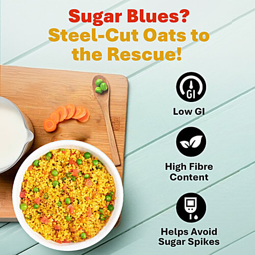 True Elements Gluten-Free Steel Cut Oats - Rich In Iron & Fibre, 100% Wholegrain, 2 kg  High Protein, Gluten Free