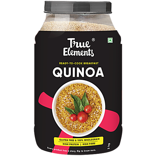 True Elements Quinoa, 2 kg  Wholegrain, High Protein, Breakfast Cereal, Gluten Free, Diet Food