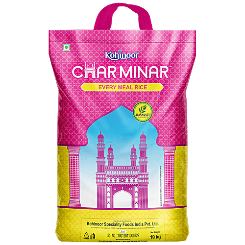 Kohinoor Charminar - Everymeal Basmati Rice/Basmati Chawal, Mogra, 10 kg  