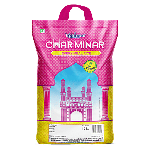 Kohinoor Charminar - Everymeal Basmati Rice/Basmati Chawal, Mogra, 10 kg  