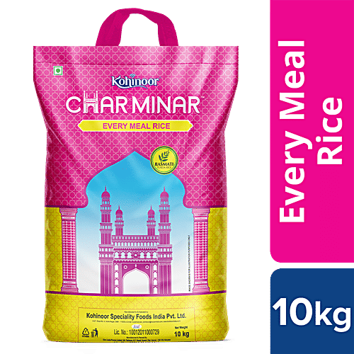 Kohinoor Charminar - Everymeal Basmati Rice/Basmati Chawal, Mogra, 10 kg  