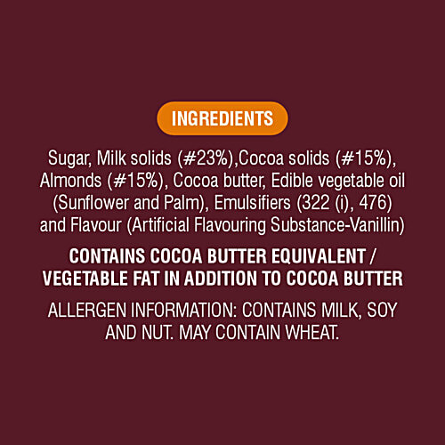 Hershey's Whole Almonds Chocolate Bar, 40 g  A Crunchy, Chocolaty Treat