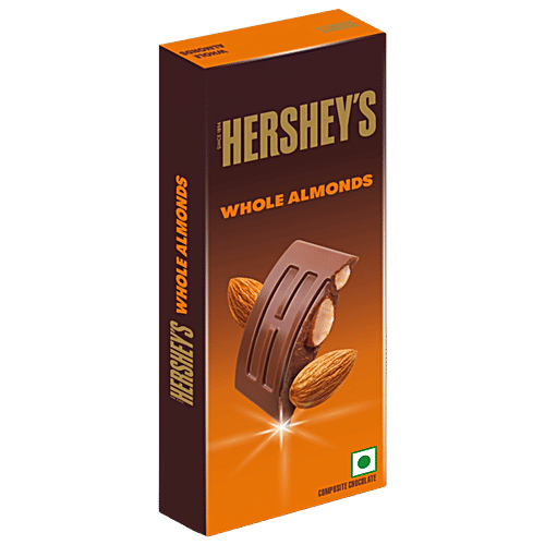 Hershey's Whole Almonds Chocolate Bar, 40 g  A Crunchy, Chocolaty Treat