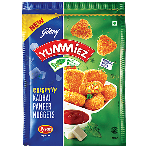 Yummiez Crispy Kadhai Paneer Nuggets, 300 g Pouch Pack 