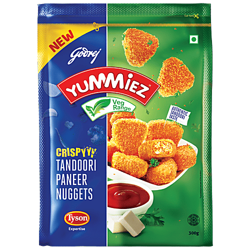 Yummiez Tandoori Paneer Nuggets, 300 g Pouch Pack 