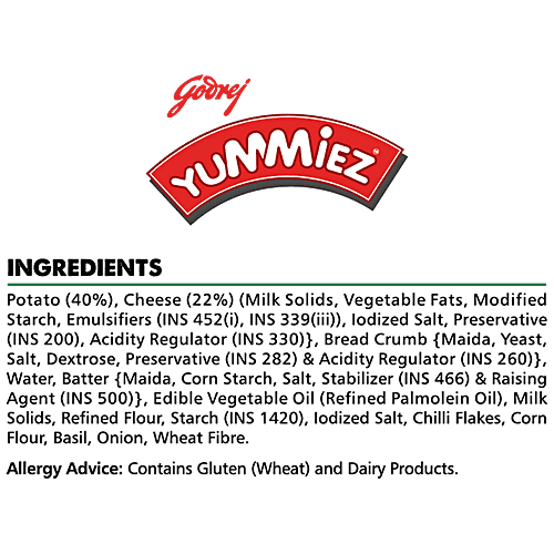 Yummiez Potato Cheese Bites, 400 g Pouch Pack 