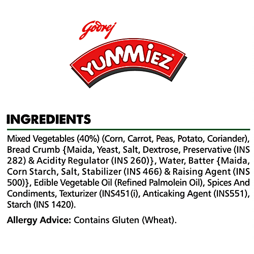 Yummiez Crispy Veggie Burger Patty, 400 g Pouch Pack 