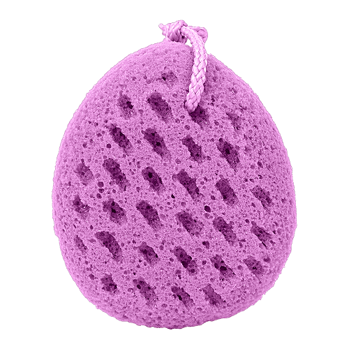 bb home Body Bath Sponge Scrubber - Dual Side, Hangable, Purple, 1 pc  