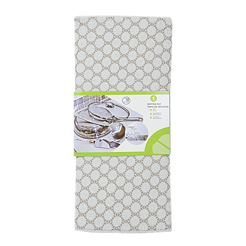 DP Utensils Drying Microfiber Mat - Grey, BB1430, 1 pc  