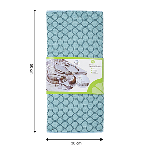 DP Utensils Drying Microfiber Mat - Blue, BB1430, 1 pc  