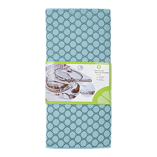 DP Utensils Drying Microfiber Mat - Blue, BB1430, 1 pc  