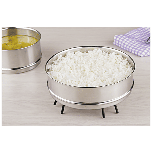 bb home Cooker/Dabba Separator - Flat, Stainless Steel, For 5 L Pressure Cooker, Silver, 750 ml (1 pc) 