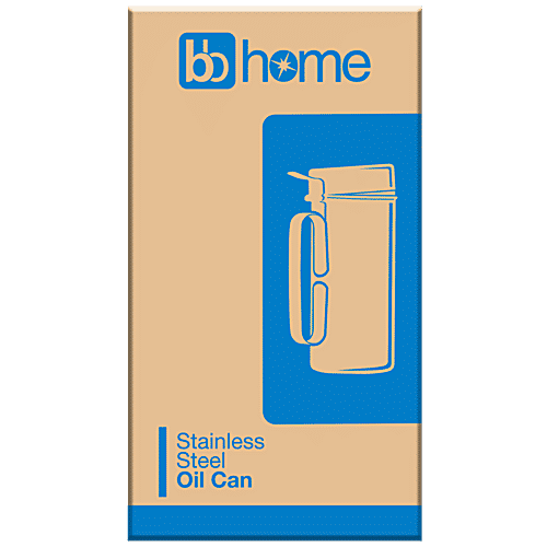 bb home Oil Can/Dispenser Bottle - Stainless Steel, Durable & High Quality, Silver, 750 ml (1 pc) 