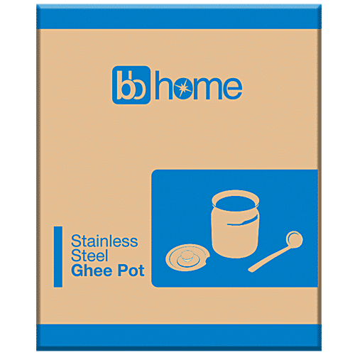 BB Home Steel Ghee Pot, 300 ml  