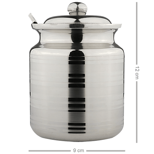 BB Home Steel Ghee Pot, 400 ml  