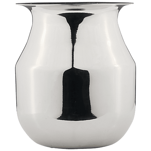 bb home Parsi Lota/Kalash/Water Container - Stainless Steel, Silver, 500 ml (1 pc) Dishwasher Safe
