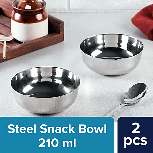 Buy bb home Snack Bowl No.5.5, Stainless Steel, Silver Online at Best