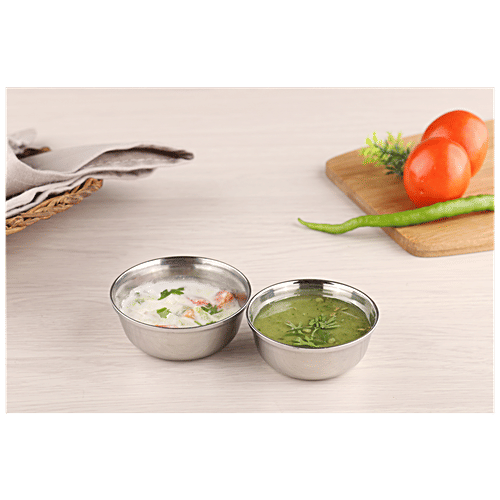 BB Home Steel Bowl/Vati/Katori - No. 3.5, Chutney, 2 pcs  