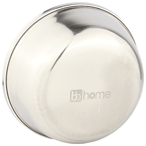 bb home Chatni Bowl/Vati/Katori - No.4, Stainless Steel, Silver, 100 ml (Set of 2) Dishwasher Safe