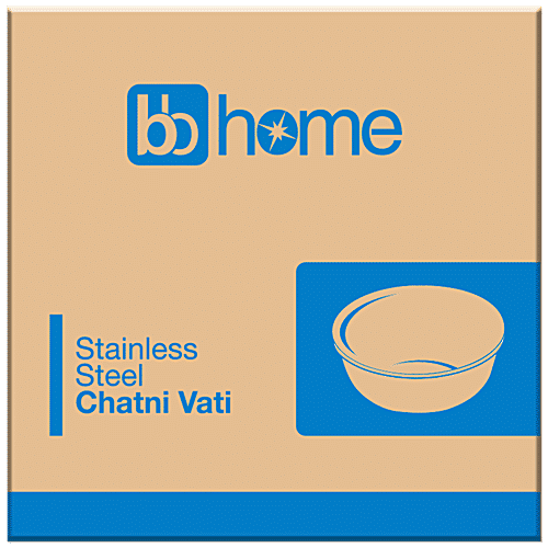 bb home Chatni Bowl/Vati/Katori - No.4, Stainless Steel, Silver, 100 ml (Set of 2) Dishwasher Safe