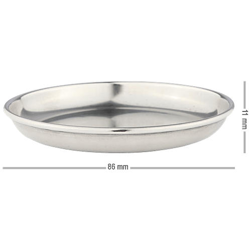 BB Home Steel Small Plate - No. 4.5, Chatni, 4 pcs  