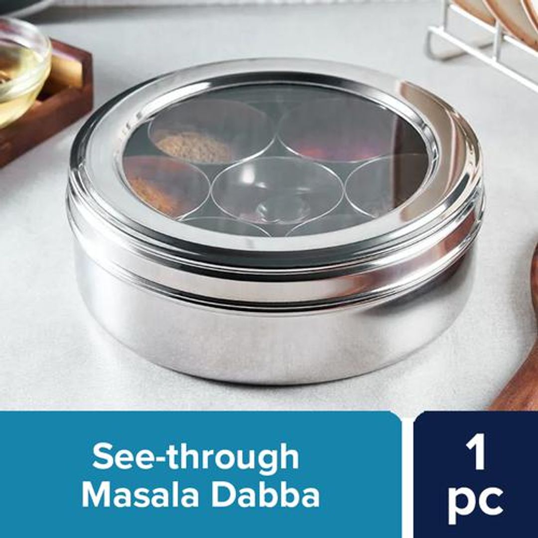 BB Home Spice Container/Masala Dabba - No.12, Stainless Steel, 1 pc 