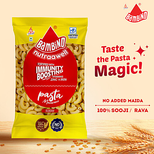 Bambino Pasta Macaroni - Elbow, 100% Durum Wheat Semolina, 850 g  