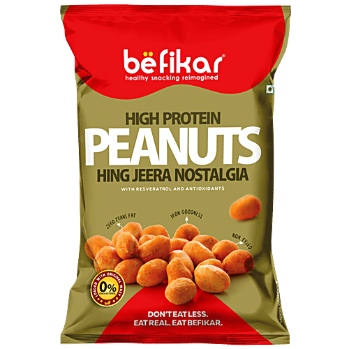 Befikar High Protein Peanuts - Hing Jeera Nostalgia, 100 g  