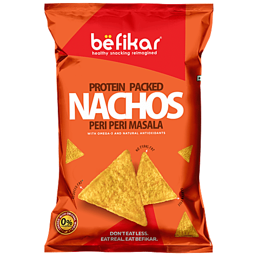Befikar Protein Packed Nacho - Peri Peri Masala, 60 g  With Omega-3 and Natural Antioxidants