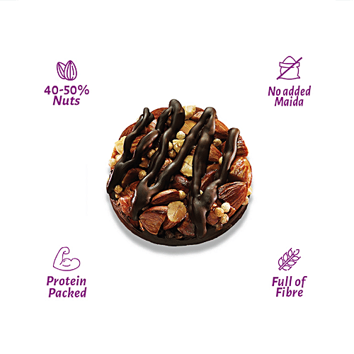 Open Secret Chocolate Almond Nutty Cookies - With No Maida, Healthy, 25 g 2 pcs Protein Packed, Full of Fibre