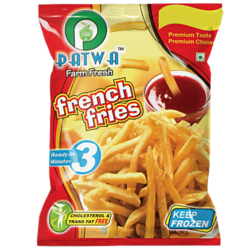 Patwa Farm Fresh French Fries, 450 g Pouch Cholesterol & Trans Fat Free