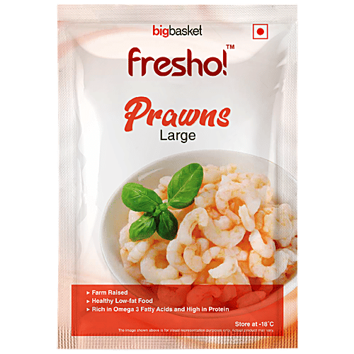 Fresho Frozen Prawns - Large, 250 g Pouch 
