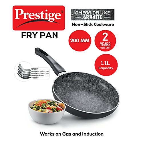 Buy Prestige Omega Deluxe Granite 200 mm Fry Pan w/o Lid (36304) Online at Best Price of Rs 749