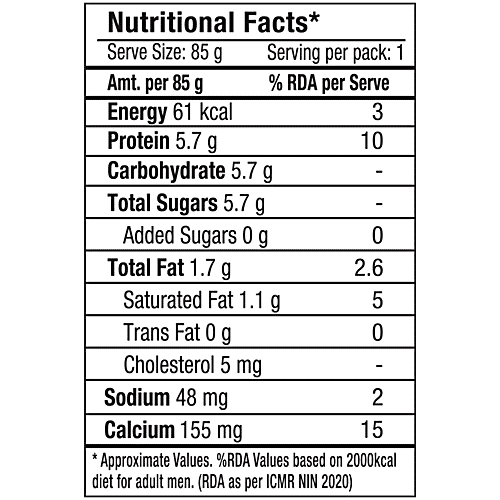 Epigamia  Strawberry Greek Yogurt, 85 g  Zero Added Sugar, High Protein
