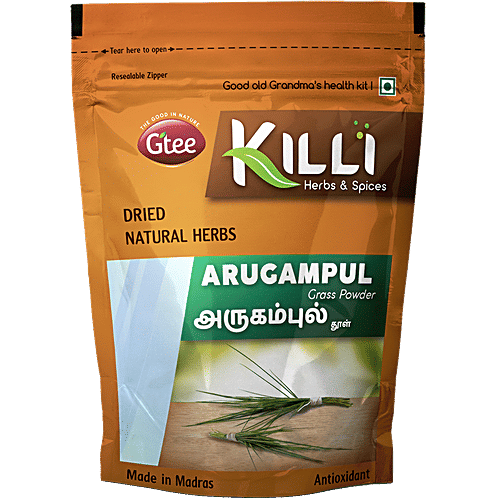 Killi Arugampul Grass Powder, 50 g Pouch Source of Antioxidants