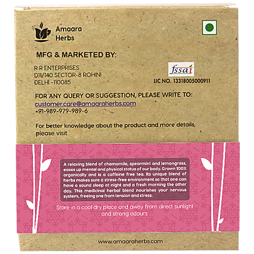 Amaara Herbs Repose Night Time Tea, 40 g (20 bags X 2 g each) 