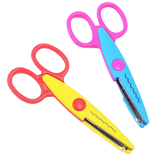 Se7en Scissor - Stainless Steel Blade, Plastic Body, For Arts, Crafts & DIY Projects, 3 pcs  Stainless Steel Blades
 Silicone Handles