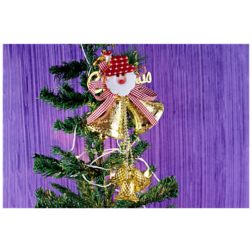 DP Merry Christmas Decorative Hanging Bell - BB1137, Gold, 1 pc  
