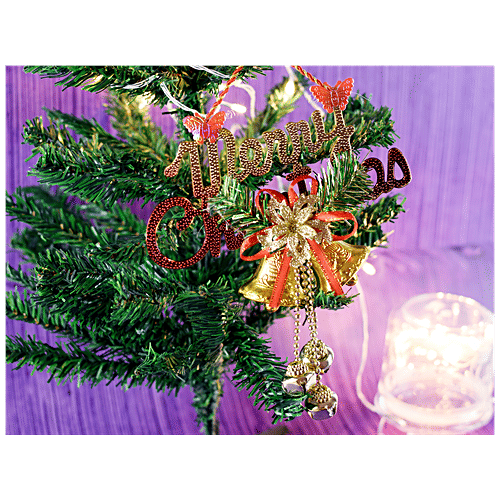 DP Merry Christmas Decorative Hanging Bell - BB1138, Assorted Colour, 1 pc  