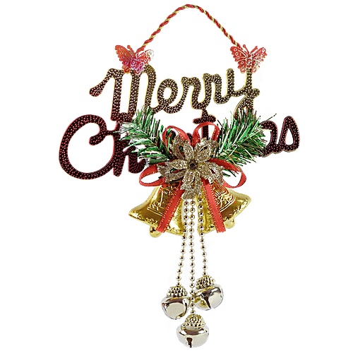 DP Merry Christmas Decorative Hanging Bell - BB1138, Assorted Colour, 1 pc  