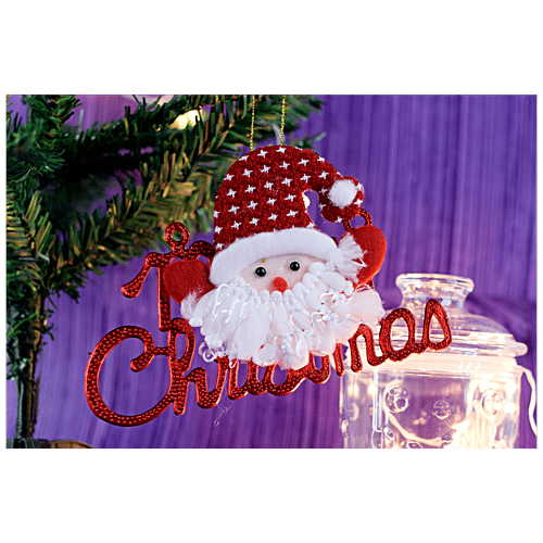 DP Merry Christmas Decorative Banner - BB1474, Red, 1 pc  