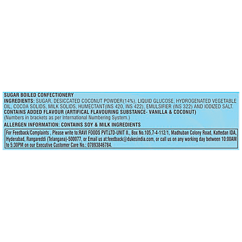 Dukes Cocolate - Coconut Centered Choco Bar, 120 g  