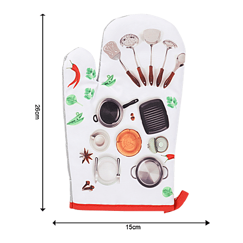 DP White Colour Glove & Pad - BB1445, 2 pcs  