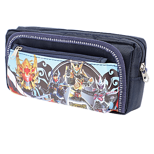 DP Blue Printed Pencil Pouch - Fabric & PU, BB1255DB, 1 pc  